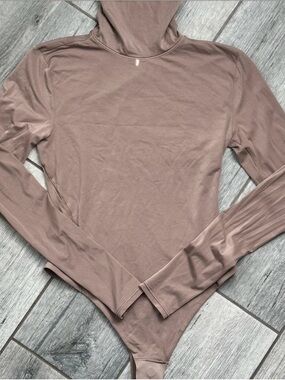 Lululemon Taupetastic Wundermost Ultra-Soft Nulu Turtleneck Bodysuit